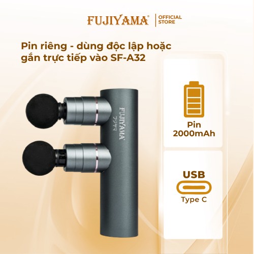 Máy Massage Cầm Tay Fujiyama SF-A32 - Động Cơ Kép - Hợp Kim Nhôm Cao Cấp