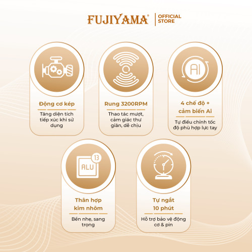Combo Máy Massage Cầm Tay Fujiyama SF-A32 và 2 đầu nóng lạnh