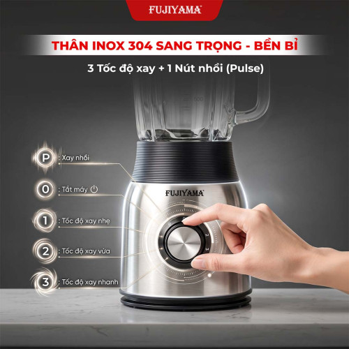 Máy Xay Sinh Tố Fujiyama BL823- Cối Thủy Tinh 1.5L - Công Suất 600W