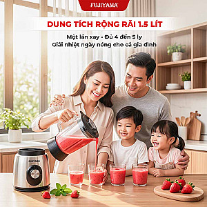 Máy Xay Sinh Tố Fujiyama BL823- Cối Thủy Tinh 1.5L - Công Suất 600W