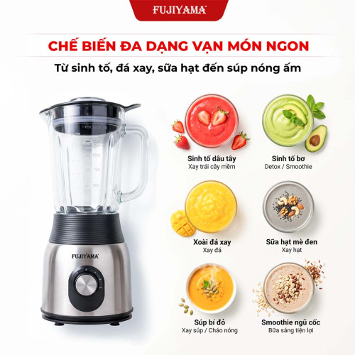 Máy Xay Sinh Tố Fujiyama BL823- Cối Thủy Tinh 1.5L - Công Suất 600W