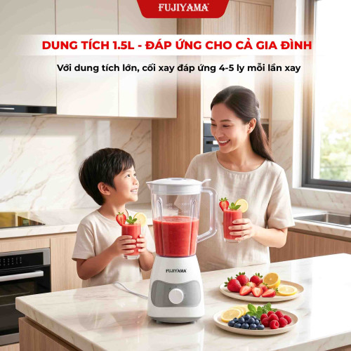 Máy Xay Sinh Tố Fujiyama BL816 - Bộ 2 Cối Đa Năng, Chất Liệu ABS An Toàn, Bền Bỉ – Công Suất 600W