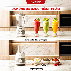 Máy Xay Sinh Tố Fujiyama BL816 - Bộ 2 Cối Đa Năng, Chất Liệu ABS An Toàn, Bền Bỉ – Công Suất 600W
