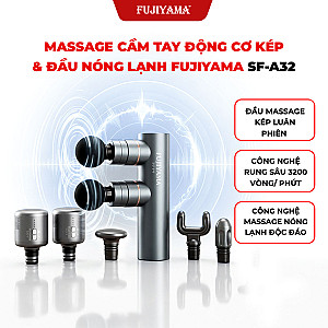 Combo Máy Massage Cầm Tay Fujiyama SF-A32 và 2 đầu nóng lạnh