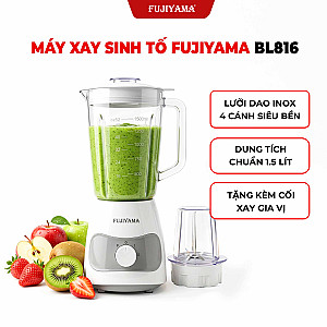 Máy Xay Sinh Tố Fujiyama BL816 - Bộ 2 Cối Đa Năng, Chất Liệu ABS An Toàn, Bền Bỉ – Công Suất 600W